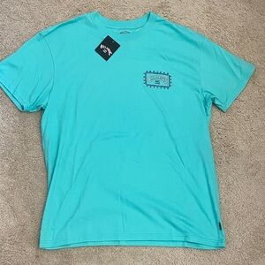 Billabong Men’s Aqua/Turquoise Short-Sleeve Logo Tee